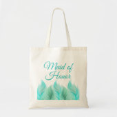Waterverf Feathers Maid of Honor Wedding Tote Bag (Voorkant)