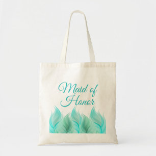 Waterverf Feathers Maid of Honor Wedding Tote Bag
