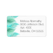 Waterverf Feathers Modern Etiket (Voorkant)