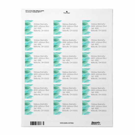 Waterverf Feathers Modern Etiket (Full Sheet)