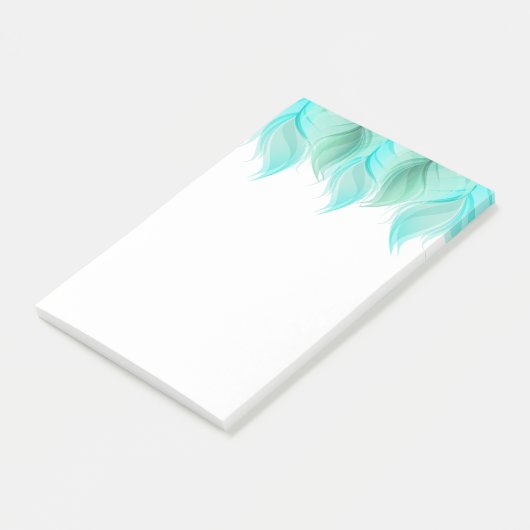Waterverf Feathers Modern Post-it® Notes (Schuin)