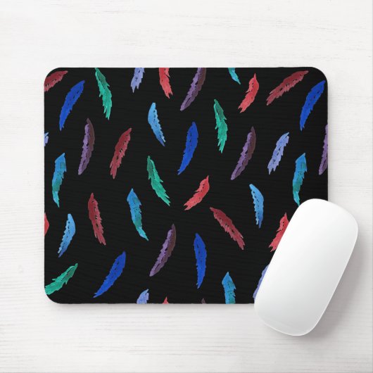 Waterverf Feathers Mousepad Muismat (Met muis)