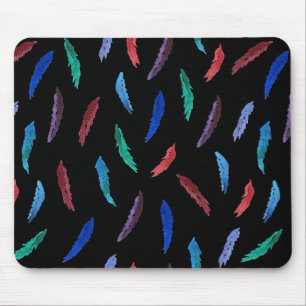 Waterverf Feathers Mousepad Muismat