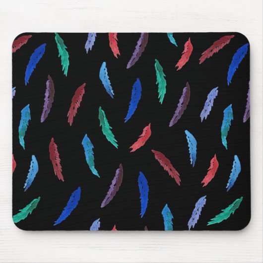 Waterverf Feathers Mousepad Muismat (Voorkant)