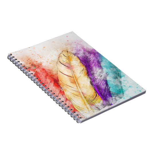 Waterverf Feathers Notitieboek (Rechterzijde)