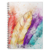 Waterverf Feathers Notitieboek (Voorkant)