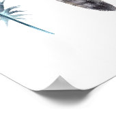 Waterverf Feathers Poster (Hoek)
