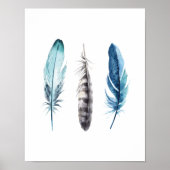 Waterverf Feathers Poster (Voorkant)