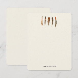  Waterverf Feathers Rustieke briefkaarten
