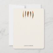  Waterverf Feathers Rustieke briefkaarten (Voorkant)