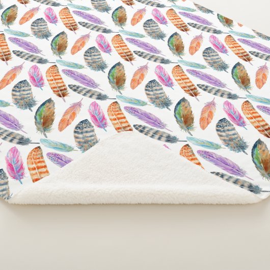 Waterverf Feathers Sherpa Deken (3/4)