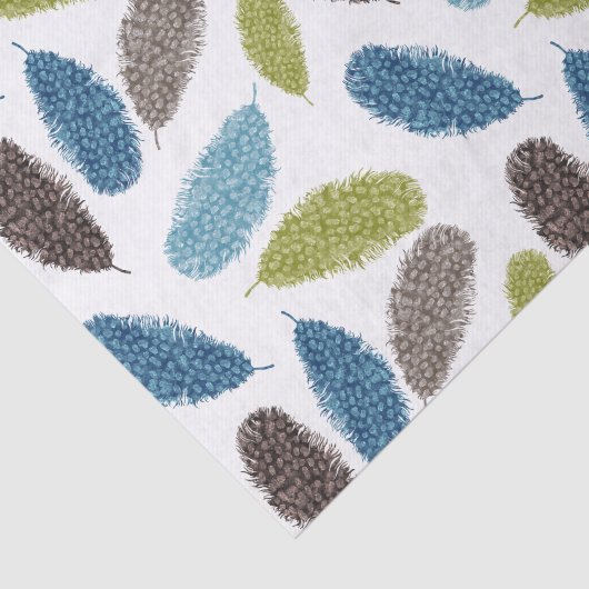 Waterverf Feathers Tissuepapier (Detail)