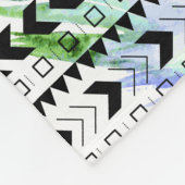 Waterverf Feathers Tribal Pattered Elephant Fleece Deken (Hoek)