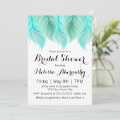 Waterverf Feathers-Vrijgezellenfeest Kaart (Staand voorkant)