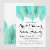 Waterverf Feathers-Vrijgezellenfeest Kaart (Voorkant / Achterkant)