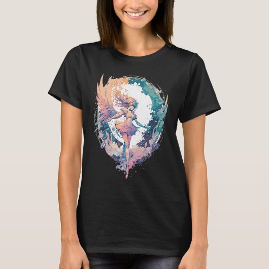 Waterverf Fee Fairycore Grunge Pastel Goth Estheti T-shirt (Voorkant)