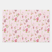 Waterverf Fee Roze Strepen Inpakpapier Vel (Voorkant)