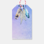 Waterverf feeders bruiloft Dank je Cadeaulabel (Achterkant)