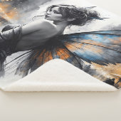 Waterverf feeënmeisje Twilight Magical Night Art Sherpa Deken (3/4)