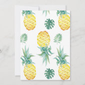 Waterverf feest als een ananas verjaardag kaart (Achterkant)