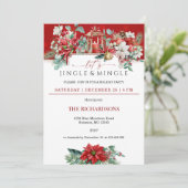 Waterverf feestdag Floral-Trendy kerstfeest Kaart (Staand voorkant)