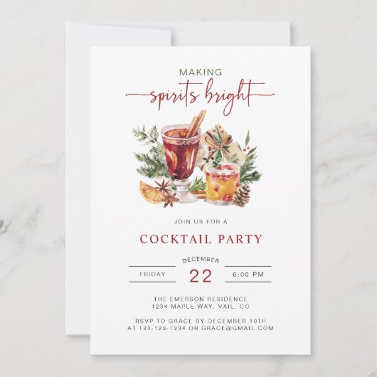 Waterverf-feestdag Kaart (Voorkant)