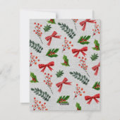 Waterverf feestdag Plant kerstkaart (Achterkant)