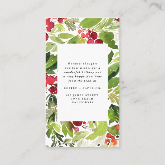 Waterverf feestdag visitekaartje (Achterkant)