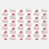 Waterverf Feestelijk Kerstpatroon met Naam Inpakpapier Vel (Voorkant 2)