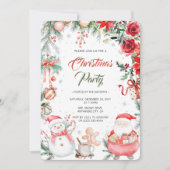 Waterverf Feestelijk Modern Kerstfeest Kaart (Voorkant)