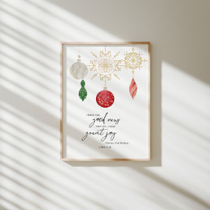 Waterverf Feestelijke Bijbelvers Lucas Poster