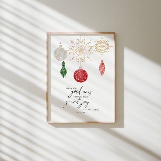 Waterverf Feestelijke Bijbelvers Lucas Poster