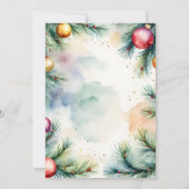 Waterverf Feestelijke Corporate Christmas Party Kaart (Achterkant)