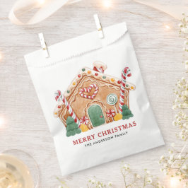Waterverf Feestelijke Gingerbread House Christmas Bedankzakje