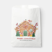 Waterverf Feestelijke Gingerbread House Christmas Bedankzakje (Voorkant)