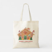 Waterverf Feestelijke Gingerbread House Christmas Tote Bag (Achterkant)