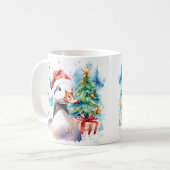 Waterverf Feestelijke Goose Christmas Mok (Voorkant links)