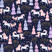 Waterverf Feestelijke Kerst Eenhoorn Cadeaupapier