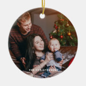 Waterverf feestelijke kerstboom foto keramisch ornament (Voorkant)