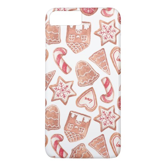 Waterverf feestelijke kerstkoekjes Case-Mate iPhone case (Achterkant)