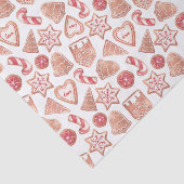 Waterverf feestelijke kerstsuikerkoekjes tissuepapier (Detail)