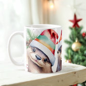 Waterverf feestelijke otters kerst Mok