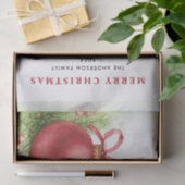 Waterverf Feestelijke Rode Bal Ornament Kerst Tissuepapier (Geschenk)