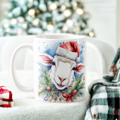 Waterverf Feestelijke Schaap Kerst Mok