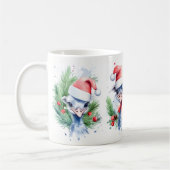Waterverf feestelijke struisvogels kerst Mok (Links)