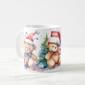 Waterverf feestelijke teddyberen kerst Mok (Voorkant links)