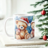Waterverf feestelijke teddyberen kerst Mok
