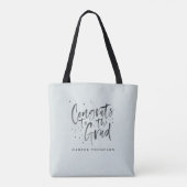 Waterverf feliciteert het afstudeerder-afstuderen tote bag (Achterkant)