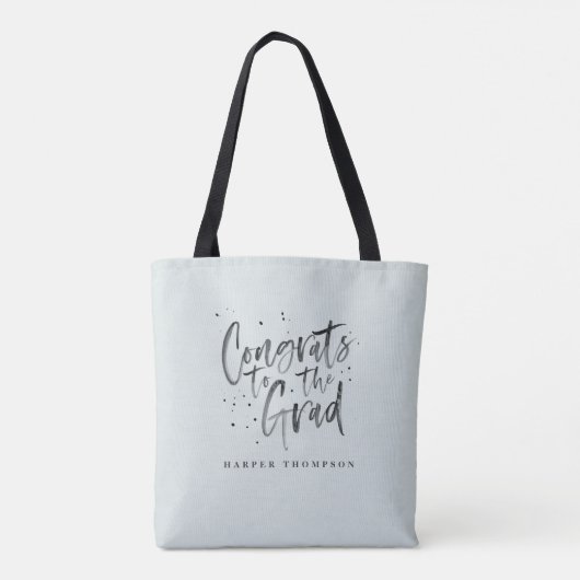 Waterverf feliciteert het afstudeerder-afstuderen tote bag (Achterkant)