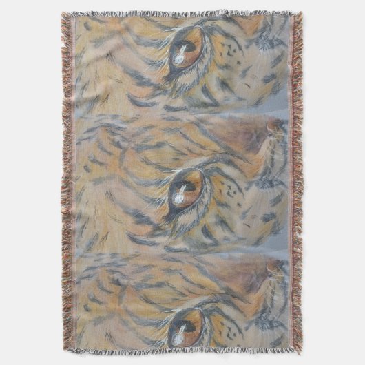 Waterverf feliene ogen en muilkorven deken (Voorkant Verticaal)